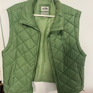 Billabong Green Quilted Vest